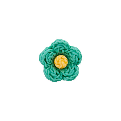 Polyester button shank, Flower, 13mm
