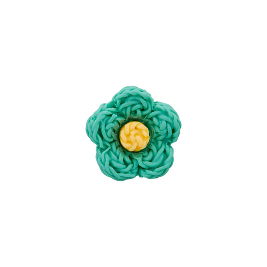 Polyester button shank, Flower, 13mm