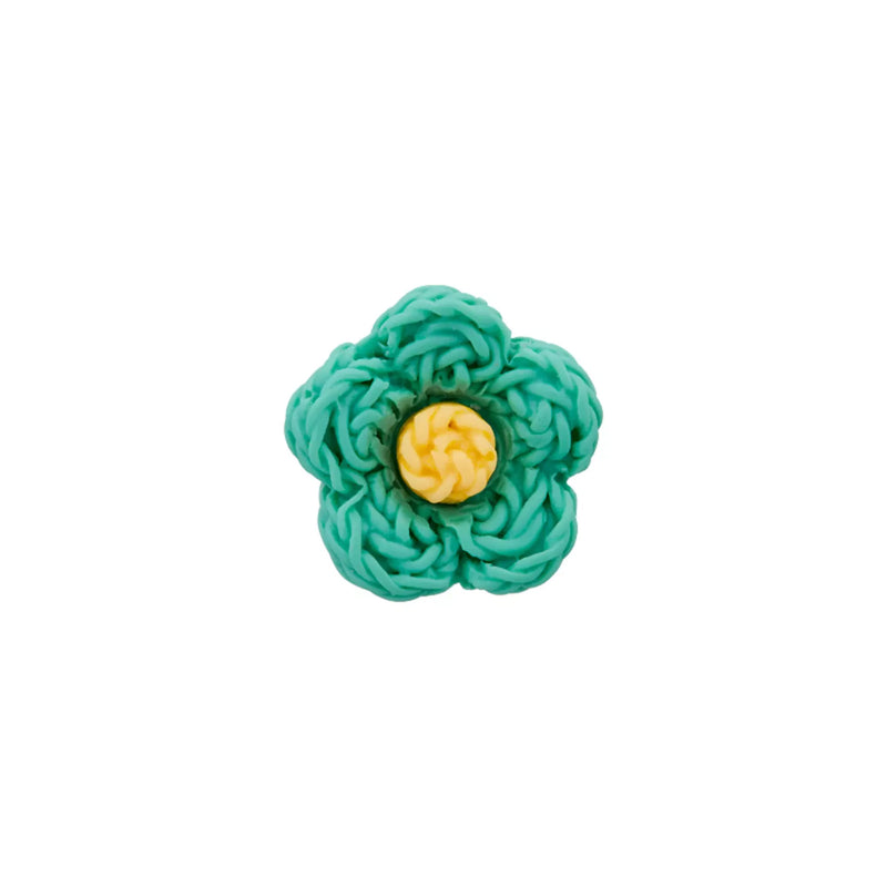 Polyester button shank, Flower, 13mm