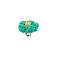 Polyester button shank, Flower, 13mm