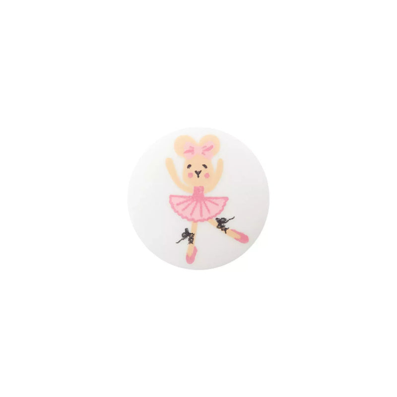 Polyester button shank Ballerina Mouse 18mm