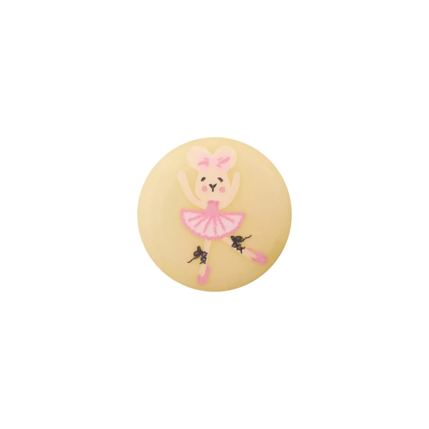Polyester button shank Ballerina Mouse 18mm