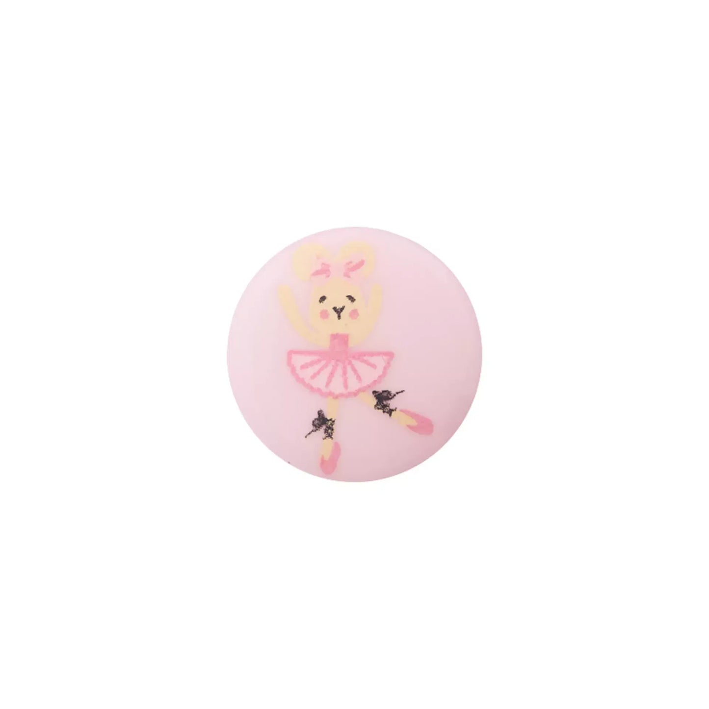 Polyester button shank Ballerina Mouse 18mm