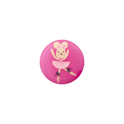 Polyester button shank Ballerina Mouse 18mm
