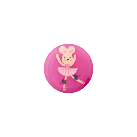 Polyester button shank Ballerina Mouse 18mm