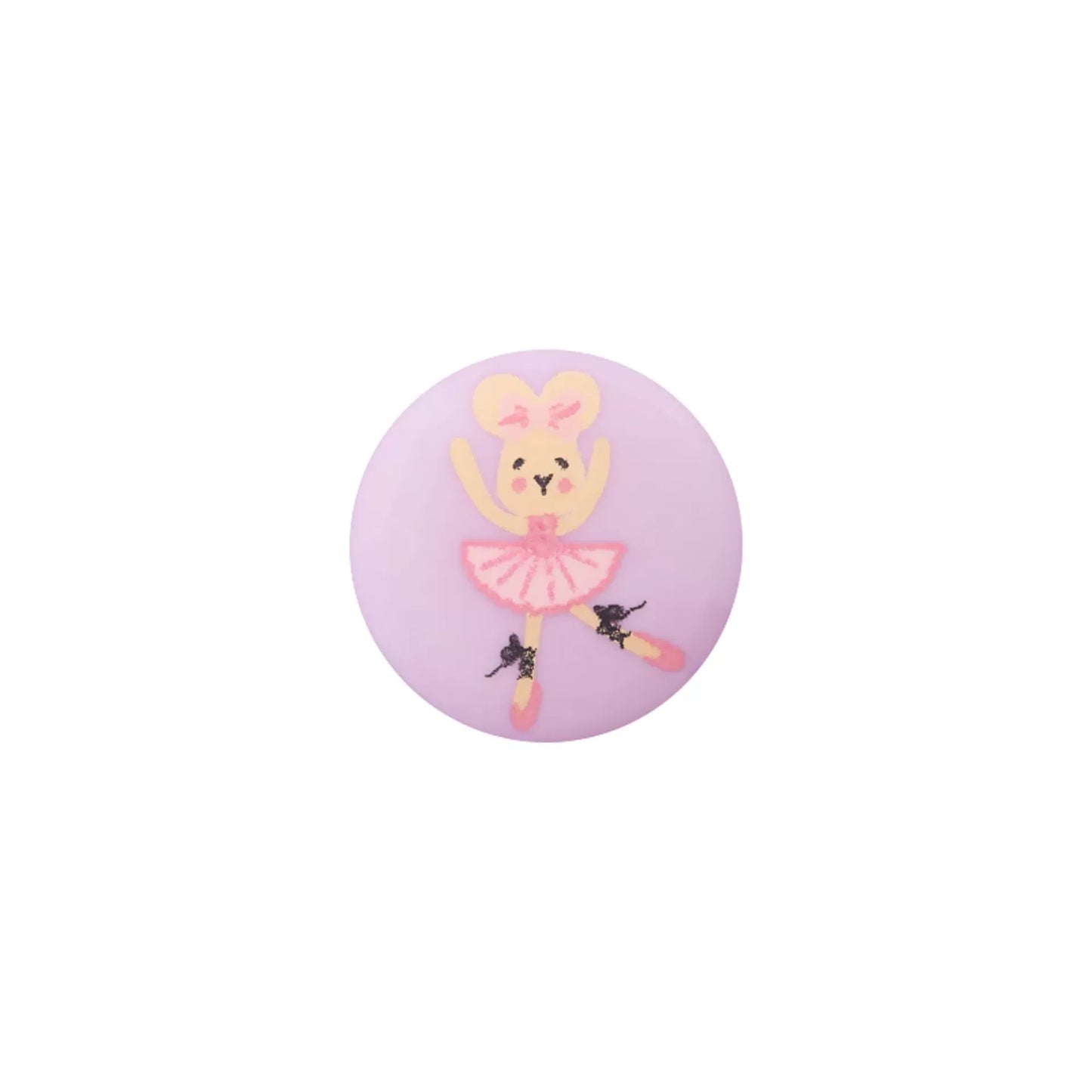 Polyester button shank Ballerina Mouse 18mm