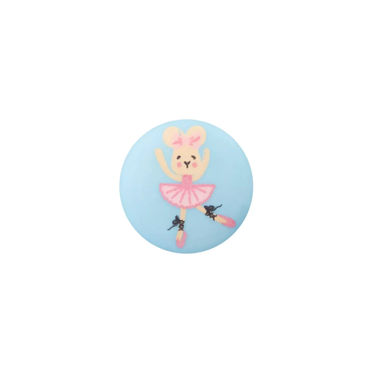 Polyester button shank Ballerina Mouse 18mm