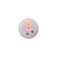 Polyester button shank Ballerina Mouse 18mm