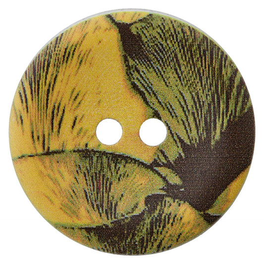 Hemp/polyester button 2-holes, recycled, 23mm