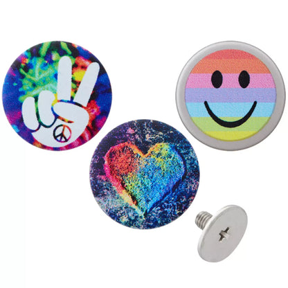 Metal jeans button, Assortment with different motifs, 17mm