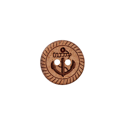 Coconut button 2-holes, Anchor 11mm,12mm,15mm