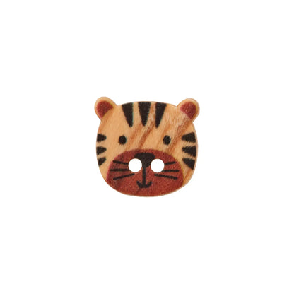 Wood button 2-holes Animals 15mm