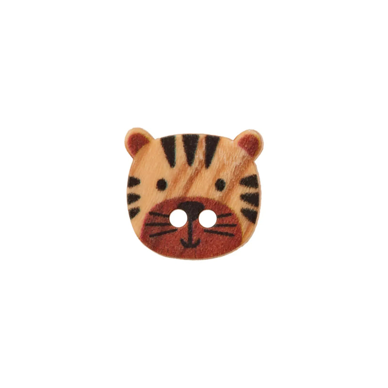 Wood button 2-holes Animals 15mm