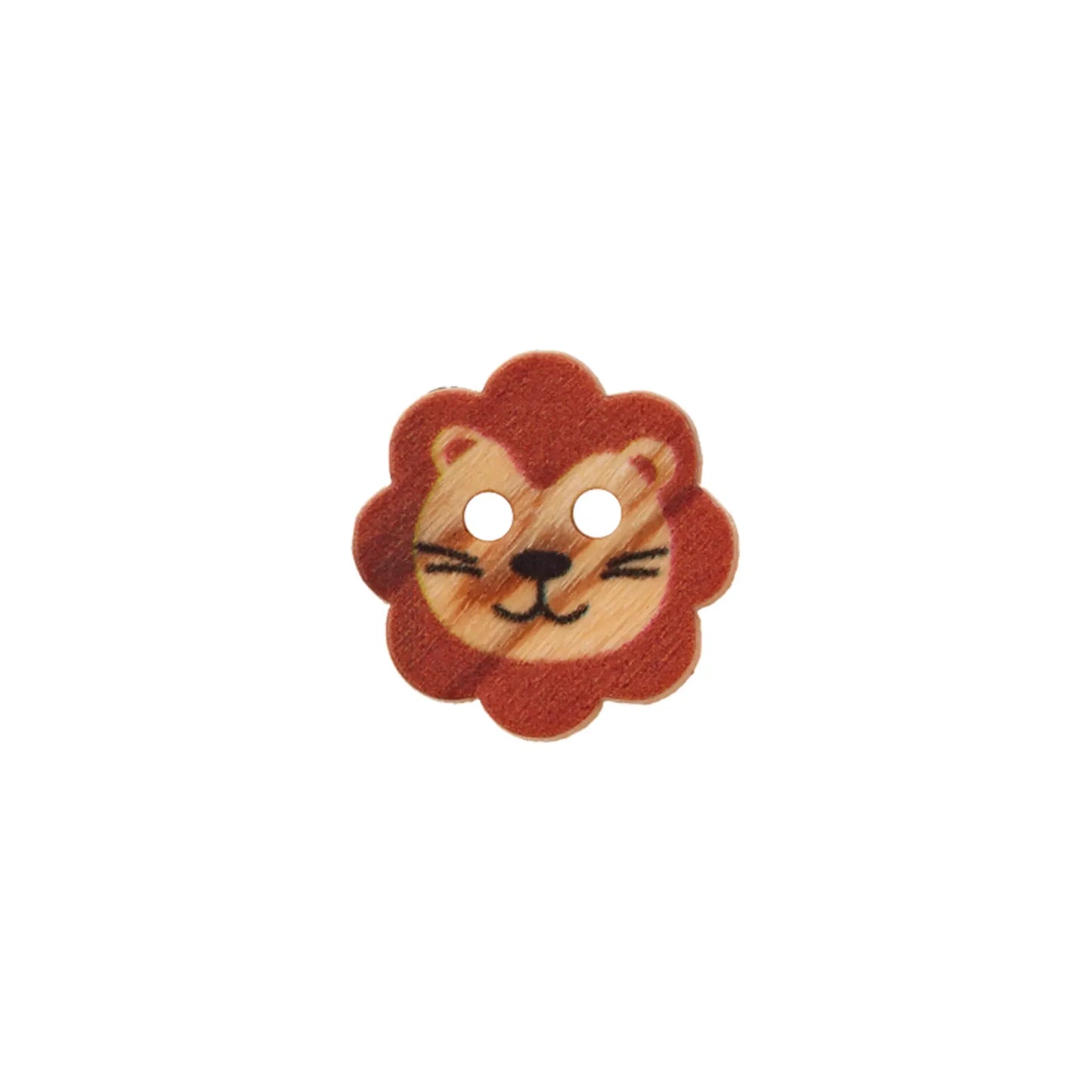 Wood button 2-holes Animals 15mm
