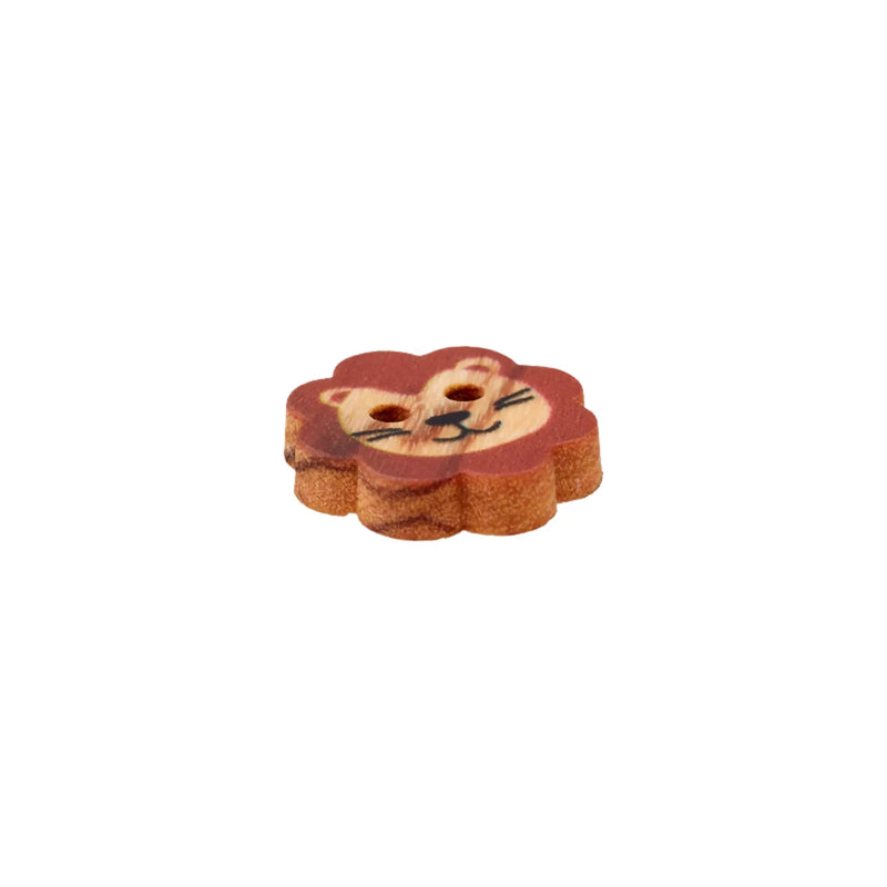 Wood button 2-holes Animals 15mm