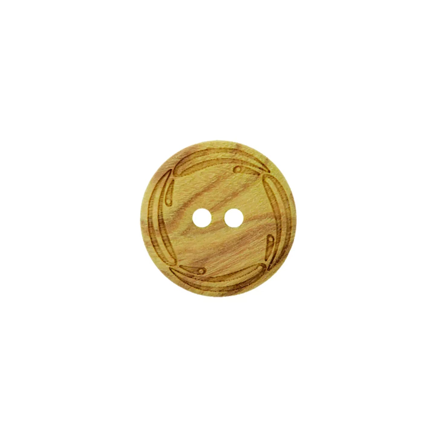Wood button 2-holes, 18mm