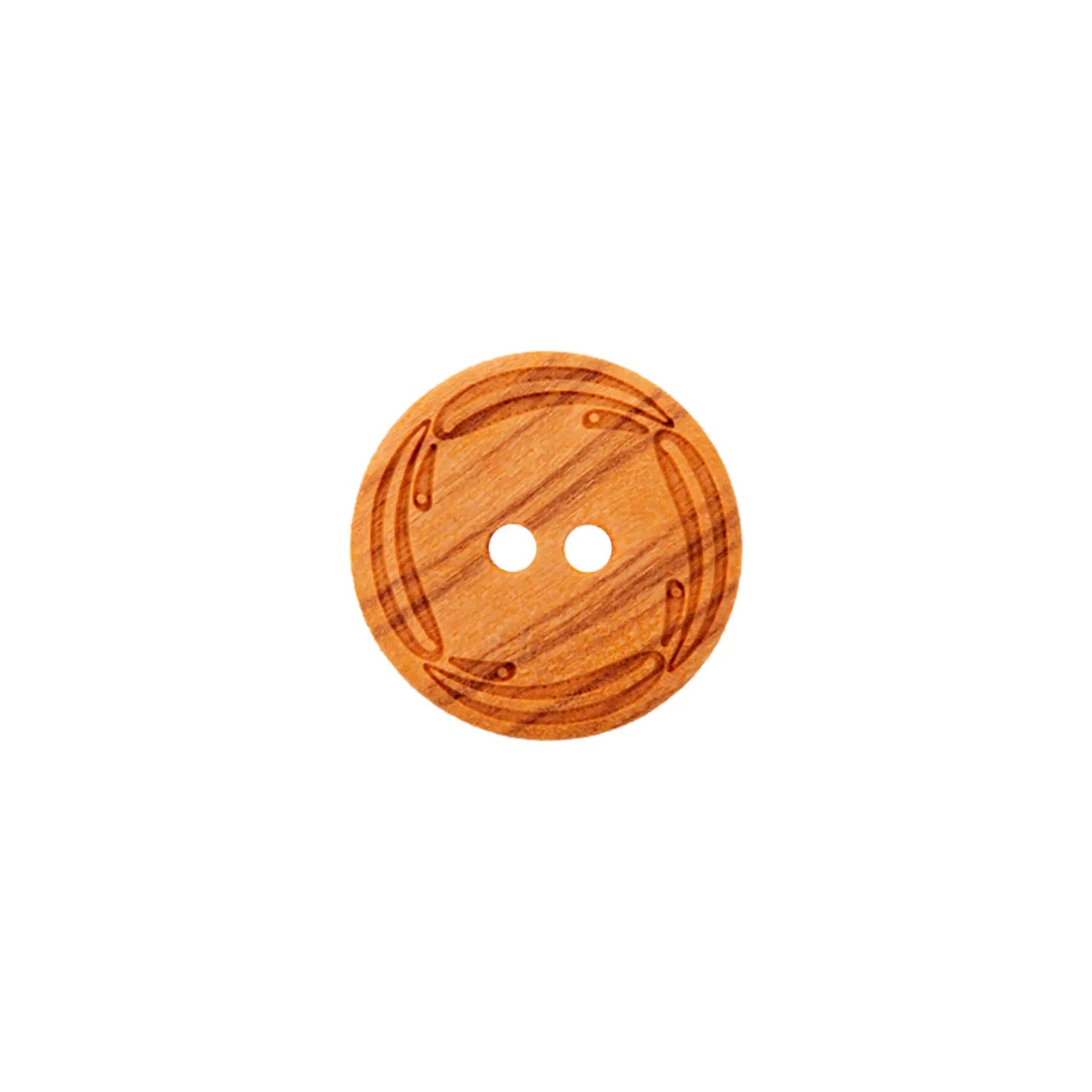 Wood button 2-holes, 18mm