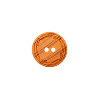 Wood button 2-holes, 18mm