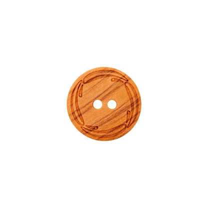 Wood button 2-holes, 18mm