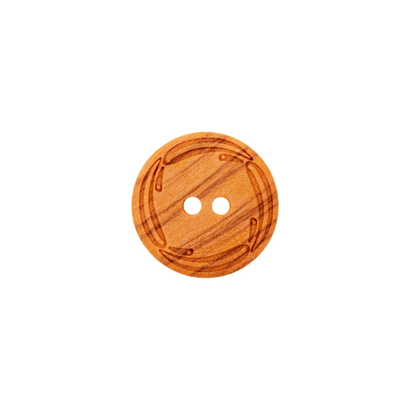 Wood button 2-holes, 18mm