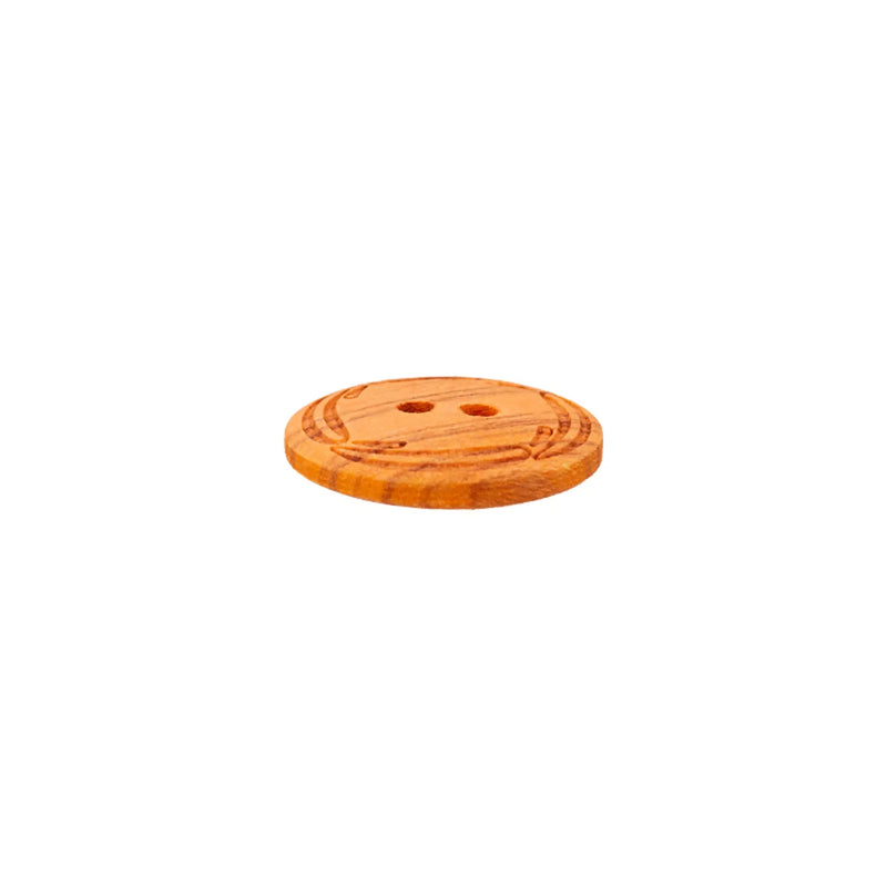 Wood button 2-holes, 18mm