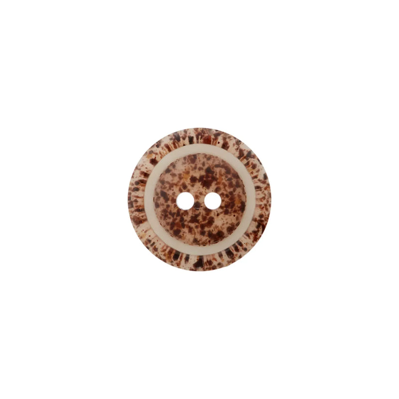 Coffee/Polyester button 2-holes 15mm, 20mm, 25mm