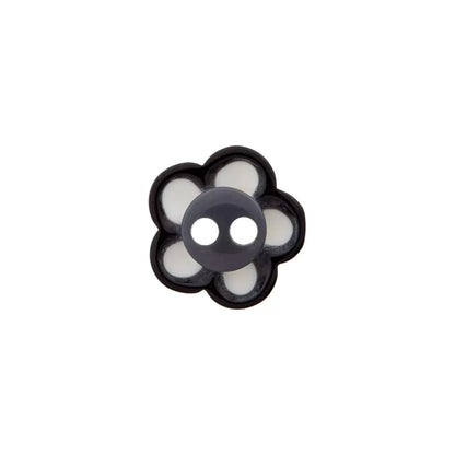 Polyester button 2-holes Flower 12mm