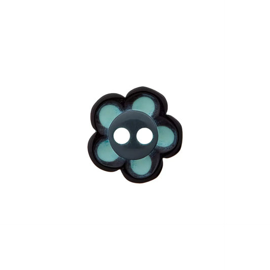 Polyester button 2-holes Flower 12mm