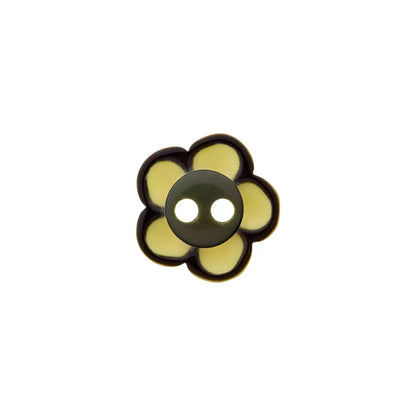 Polyester button 2-holes Flower 12mm