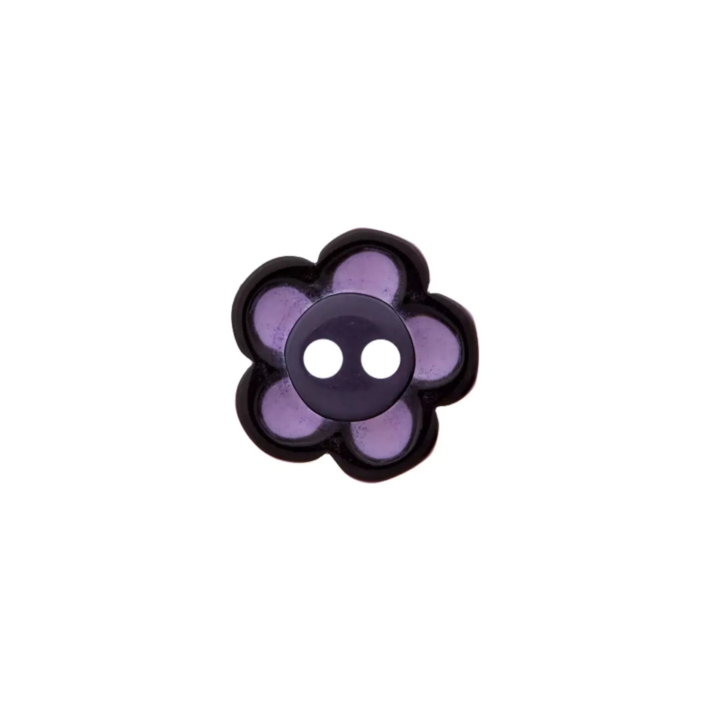 Polyester button 2-holes Flower 12mm