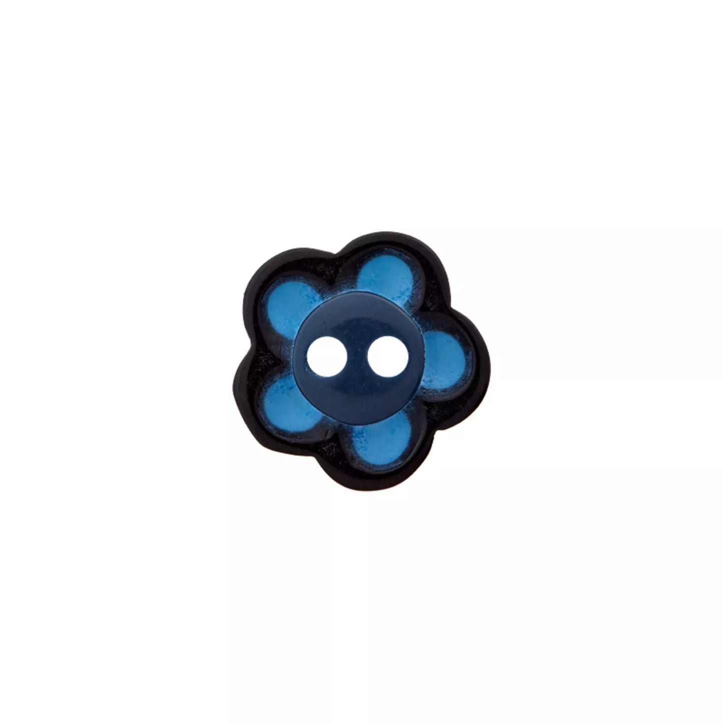 Polyester button 2-holes Flower 12mm