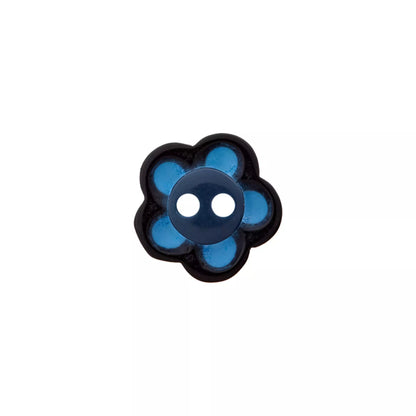 Polyester button 2-holes Flower 12mm