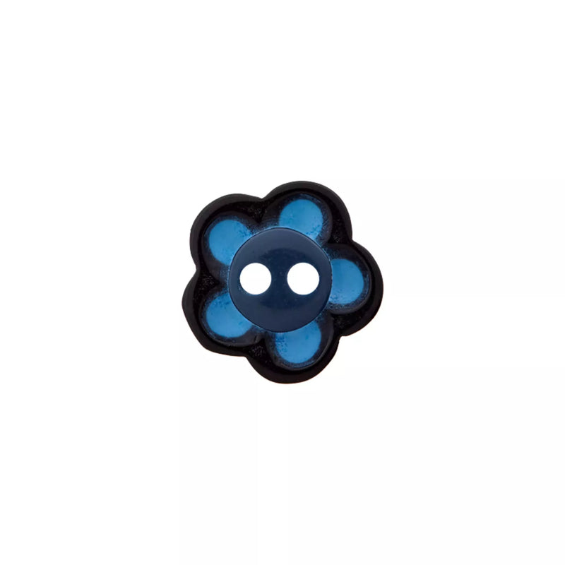 Polyester button 2-holes Flower 12mm