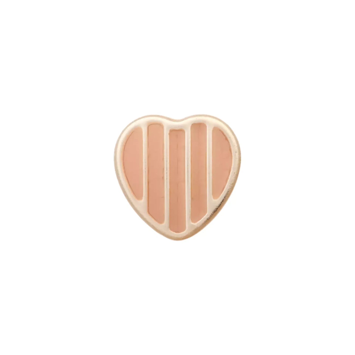 Polyester button shank metallized Heart 11mm