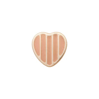 Polyester button shank metallized Heart 11mm