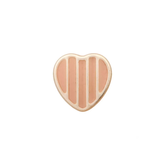 Polyester button shank metallized Heart 11mm