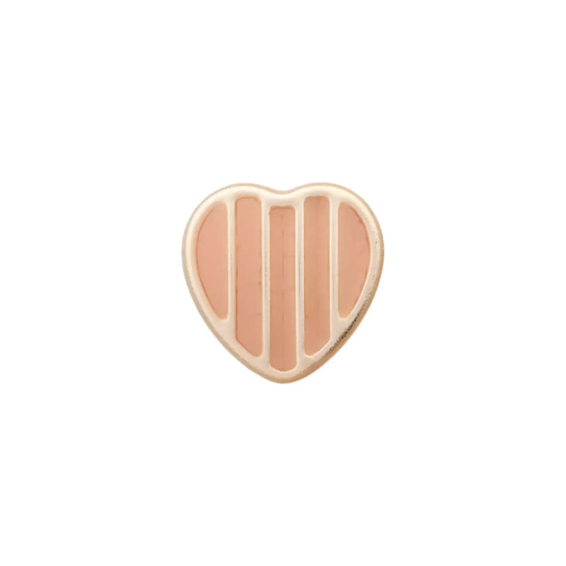 Polyester button shank metallized Heart 11mm