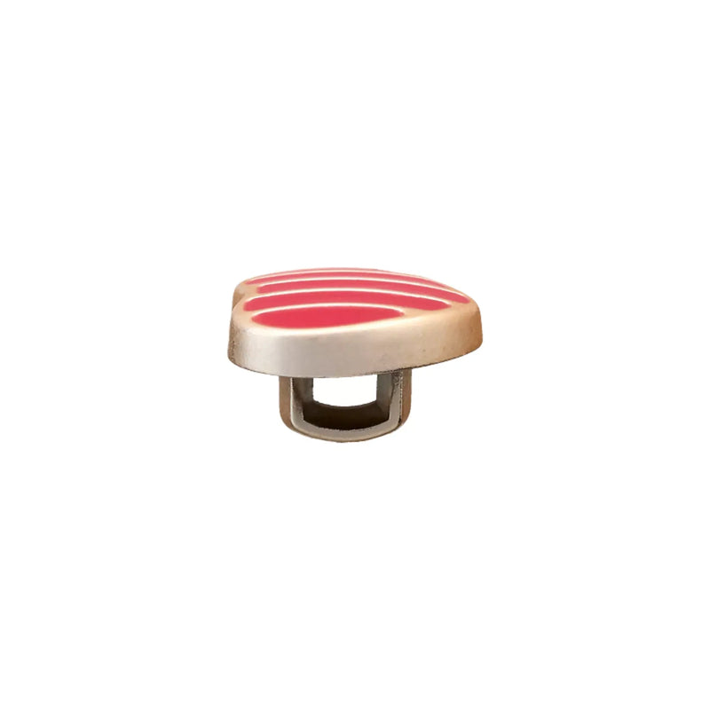 Polyester button shank metallized Heart 11mm