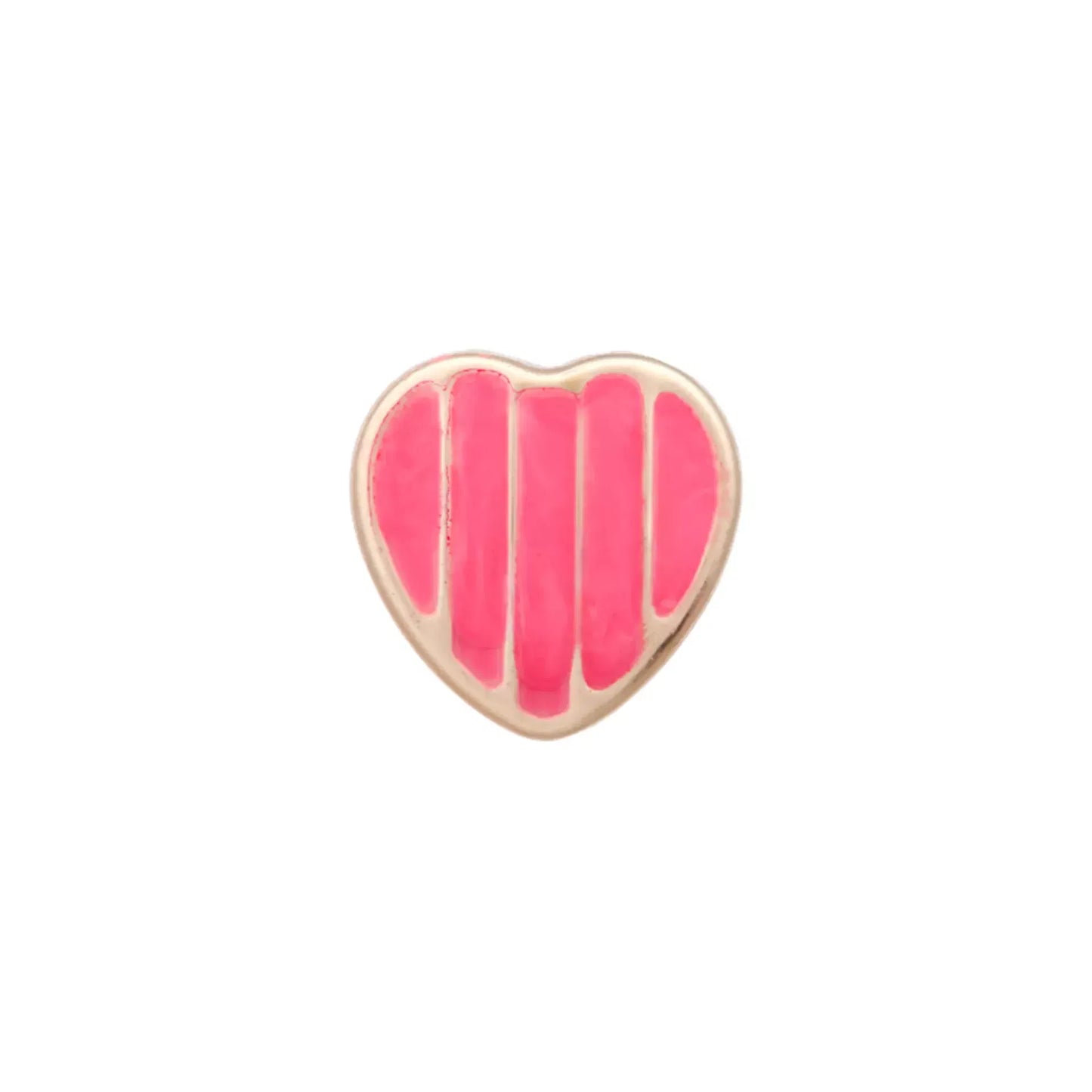Polyester button shank metallized Heart 11mm