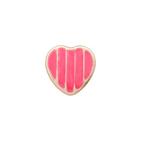 Polyester button shank metallized Heart 11mm