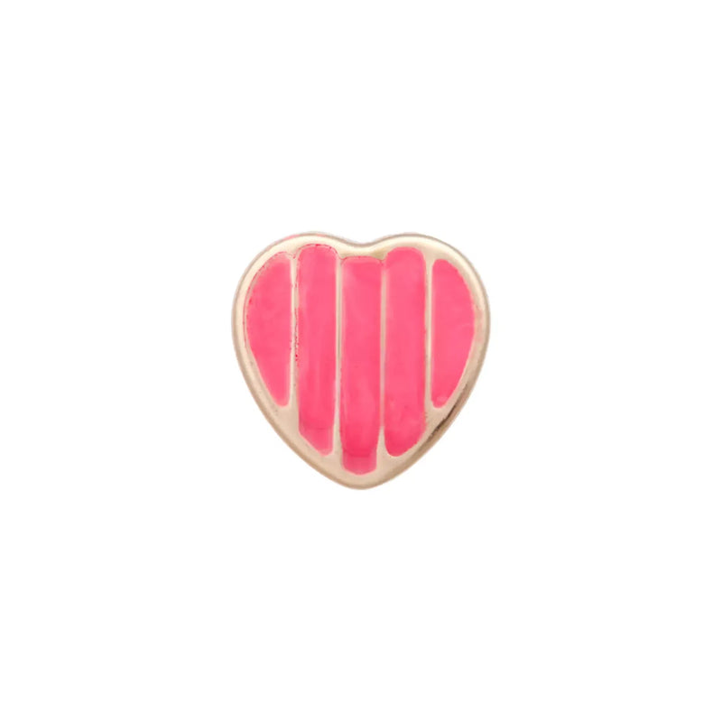 Polyester button shank metallized Heart 11mm