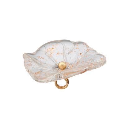 Polyester button shank, Flower, 20mm