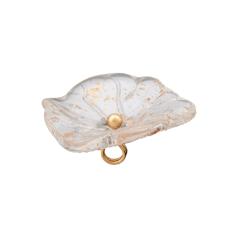 Polyester button shank, Flower, 20mm