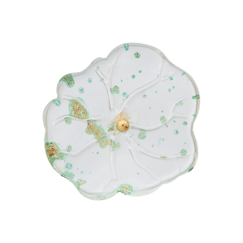 Polyester button shank, Flower, 20mm