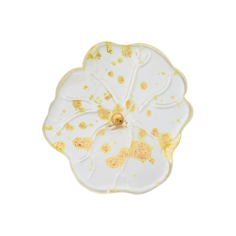Polyester button shank, Flower, 20mm