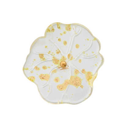 Polyester button shank, Flower, 20mm