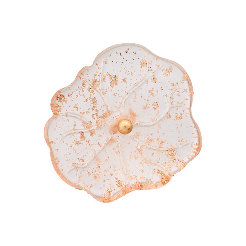 Polyester button shank, Flower, 20mm