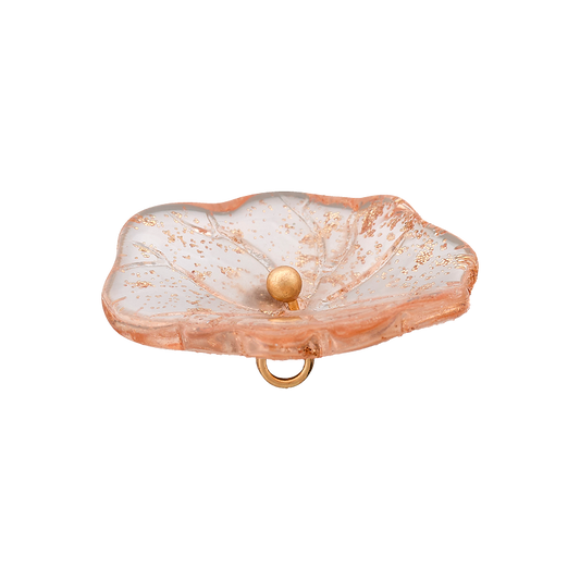 Polyester button shank, Flower, 20mm