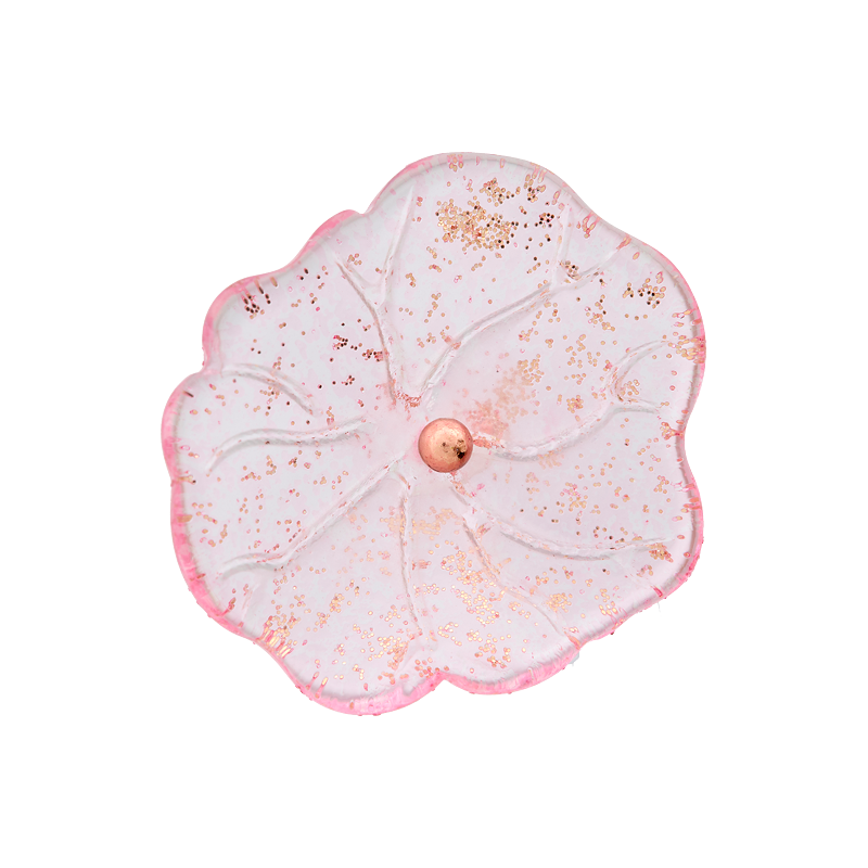 Polyester button shank, Flower, 20mm