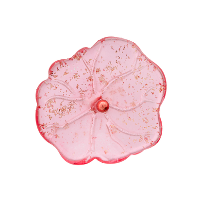 Polyester button shank, Flower, 20mm